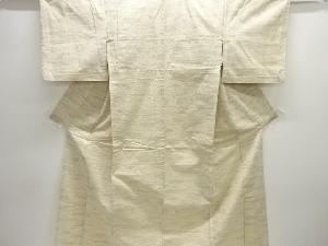 アンティーク　抽象模様織り出し十日町紬単衣着物